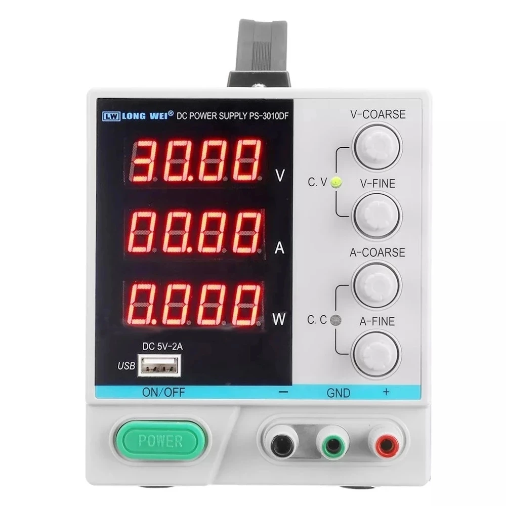LW 3010D DC Power Supply 30V 10A Red 4-Digit Display Mini Laboratory Regulated Adjustable USB Charging Repair Tooll | Обустройство