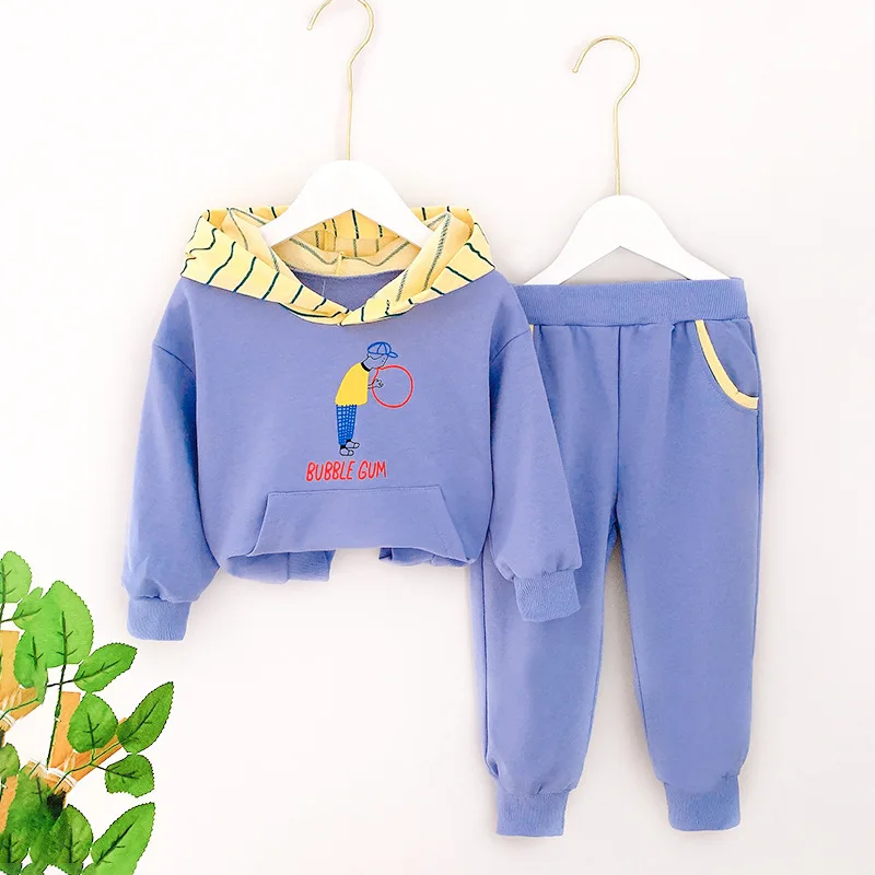 

Casual Fashion Children Full Sets Spring Autumn Girls Boys Pullover Unisex