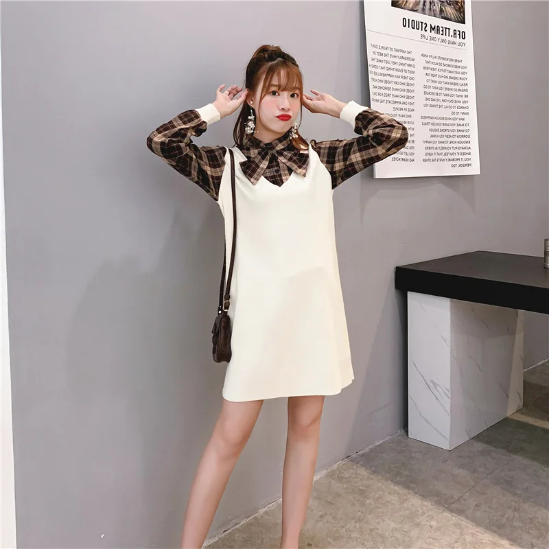 Детское пальто с воротником-бантиком длинным рукавом осень-зима для женщин