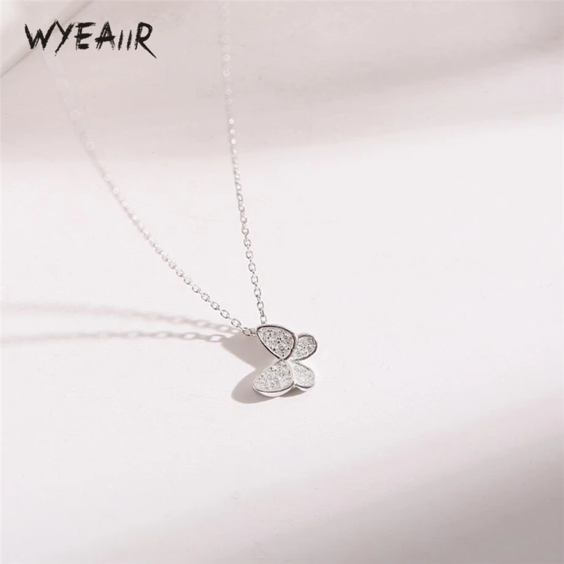 Женское серебряное ожерелье WYEAIIR изящное искусство крутая Милая циркониевая