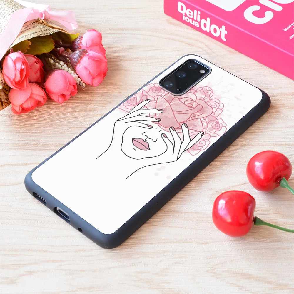 

For Samsung Galaxy Roses R Red Print Soft Matt Phone Case