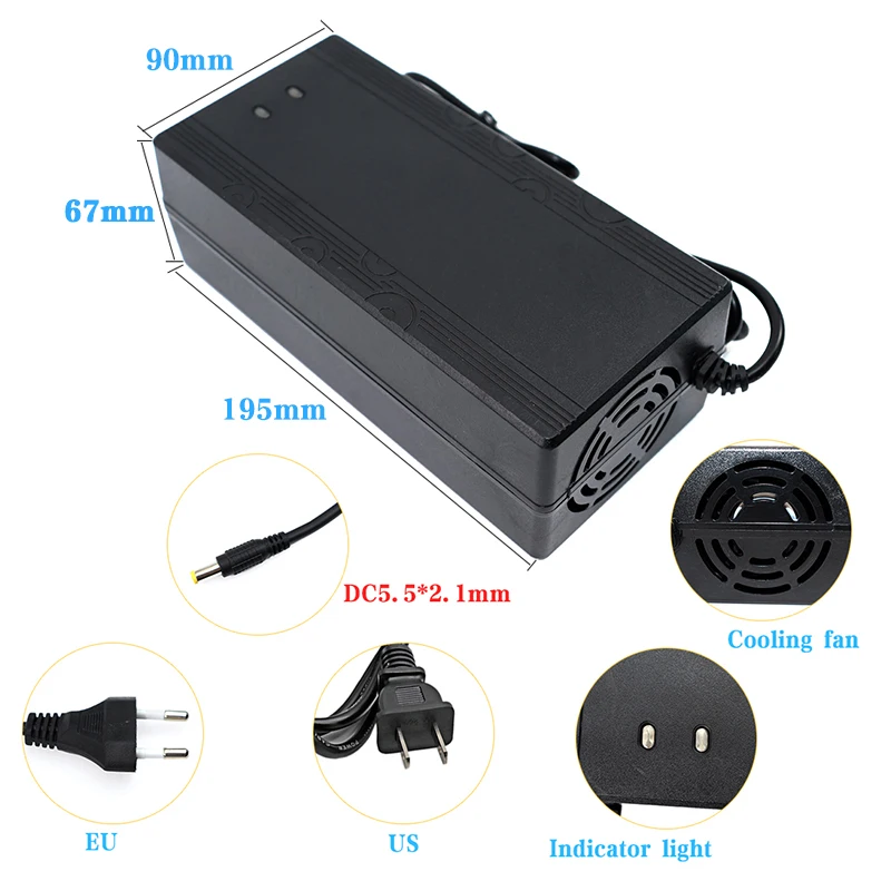 Зарядное устройство для литиевых аккумуляторов 67 2 в А 3 5 16S 60 зарядное