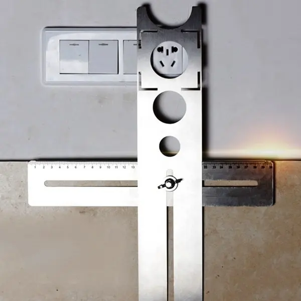 

New Adjustable Tile Locator To Wall Marking Position Ruler Ceramic Hole Cutter Tile Drill Marble Opener Construction Tool