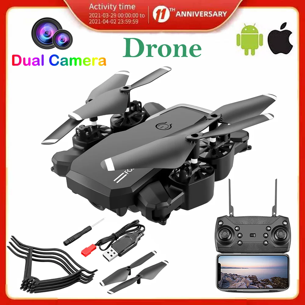 

RC Drone Quadrocopter with 4K Camera High-Definition Aerial Photography Long-Time Battery Remote Control Aircraft Vehicle Toy