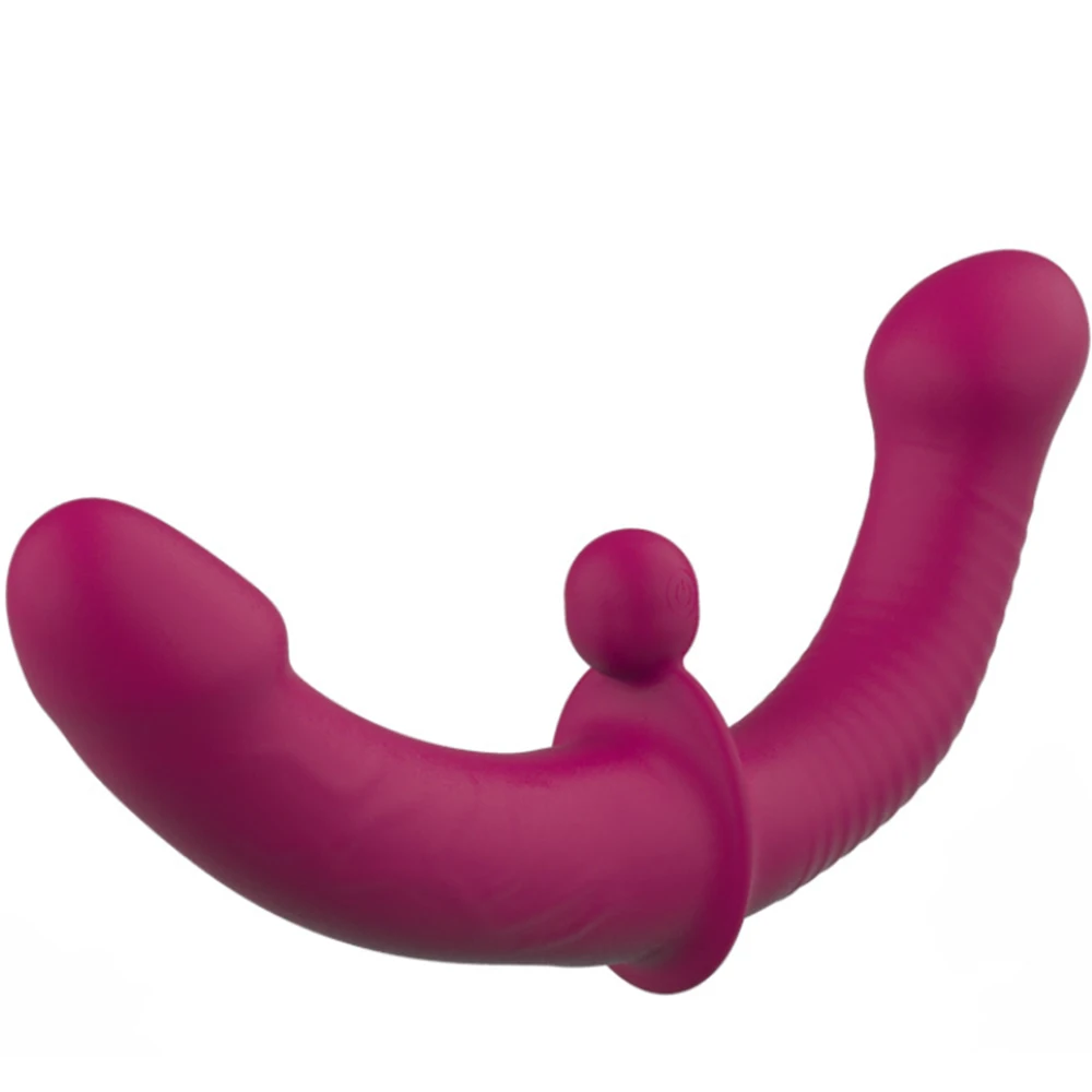 Без бретелек с дистанционным управлением двойной головкой стимуляция точки G для