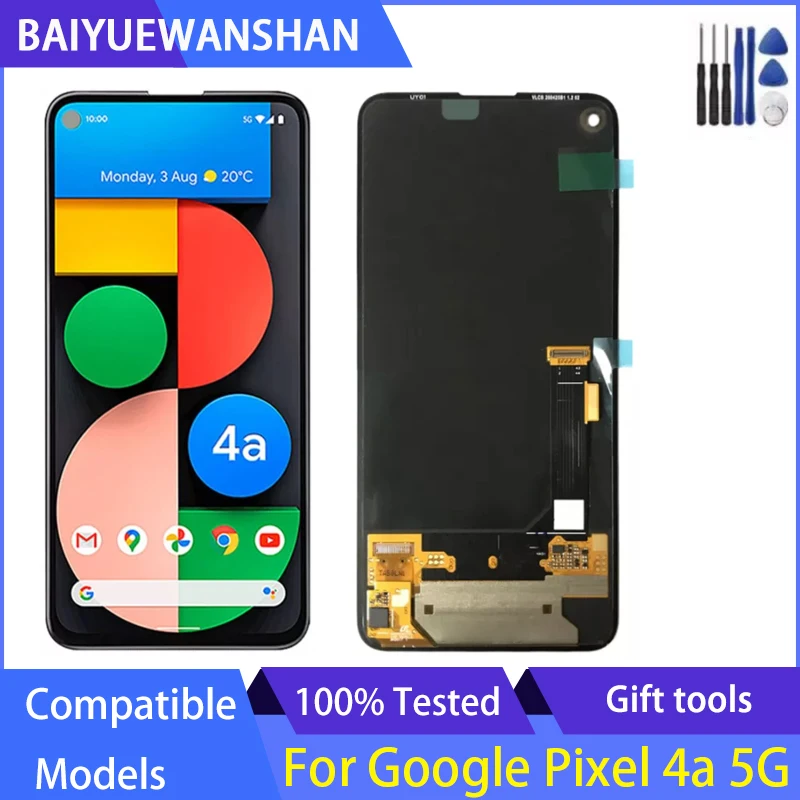 

Для Google Pixel 4a 5g LCD дисплей кодирующий преобразователь сенсорного экрана в сборе Замена для Google Pixel4a 5G LCD