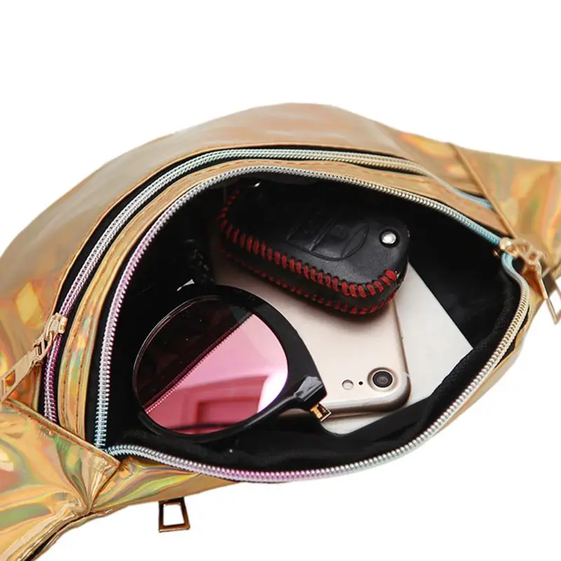 

Women Men Chest Bag Holographic Chest Bags Hologram Travel Shoulder Bag Party Hip Bum Packs Phone Pouch 2020