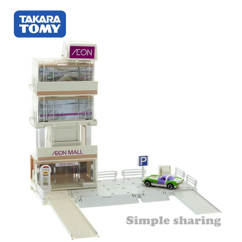 TAKARA Tomy Tomica Town Aeon Mall и трехмерный набор для парковки автомобилей литые детские