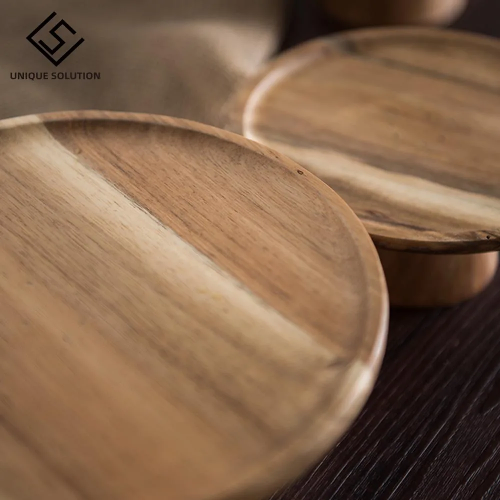 Деревянный поднос для торта фруктовая подставка десерта украшения стола