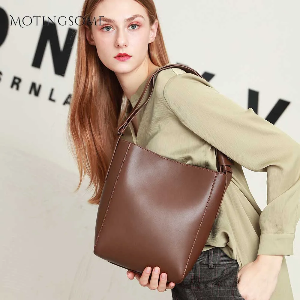 

Luxury Genuine Leather Tote Bag Women Shoulder Bag European and American Style Natural Leather Bag Large Shopper Bags 2020 New