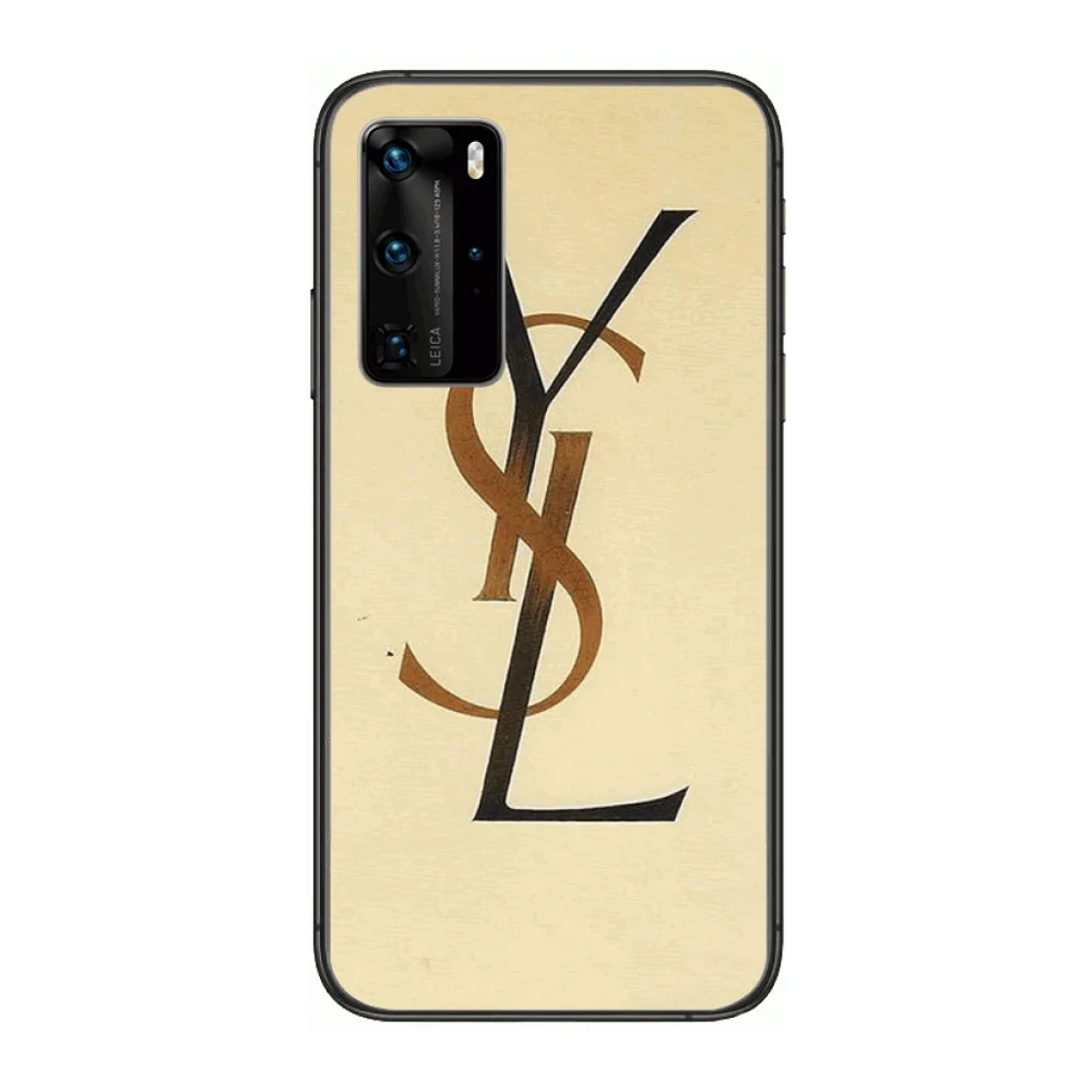 

luxury Brand Y-YSL Phone Case For Huawei P 40 30 20 10 Lite Smart Z Pro Black Etui Coque Painting Hoesjes comic fashion