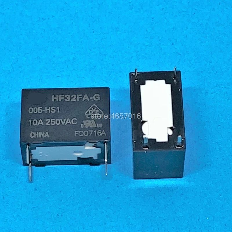 10 шт./лот HF32FA-G-005 012 024-HS1 HSL1 реле 4-контактное 5VDC 12VDC 24VDC 10A 250VAC | Строительство и