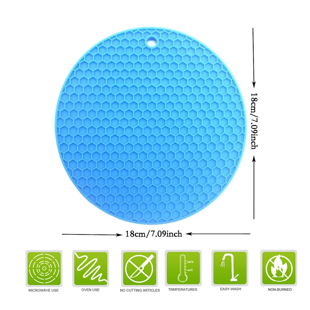 18/14 см круглый термостойкая изоляционная прокладка силиконовый коврик подставка