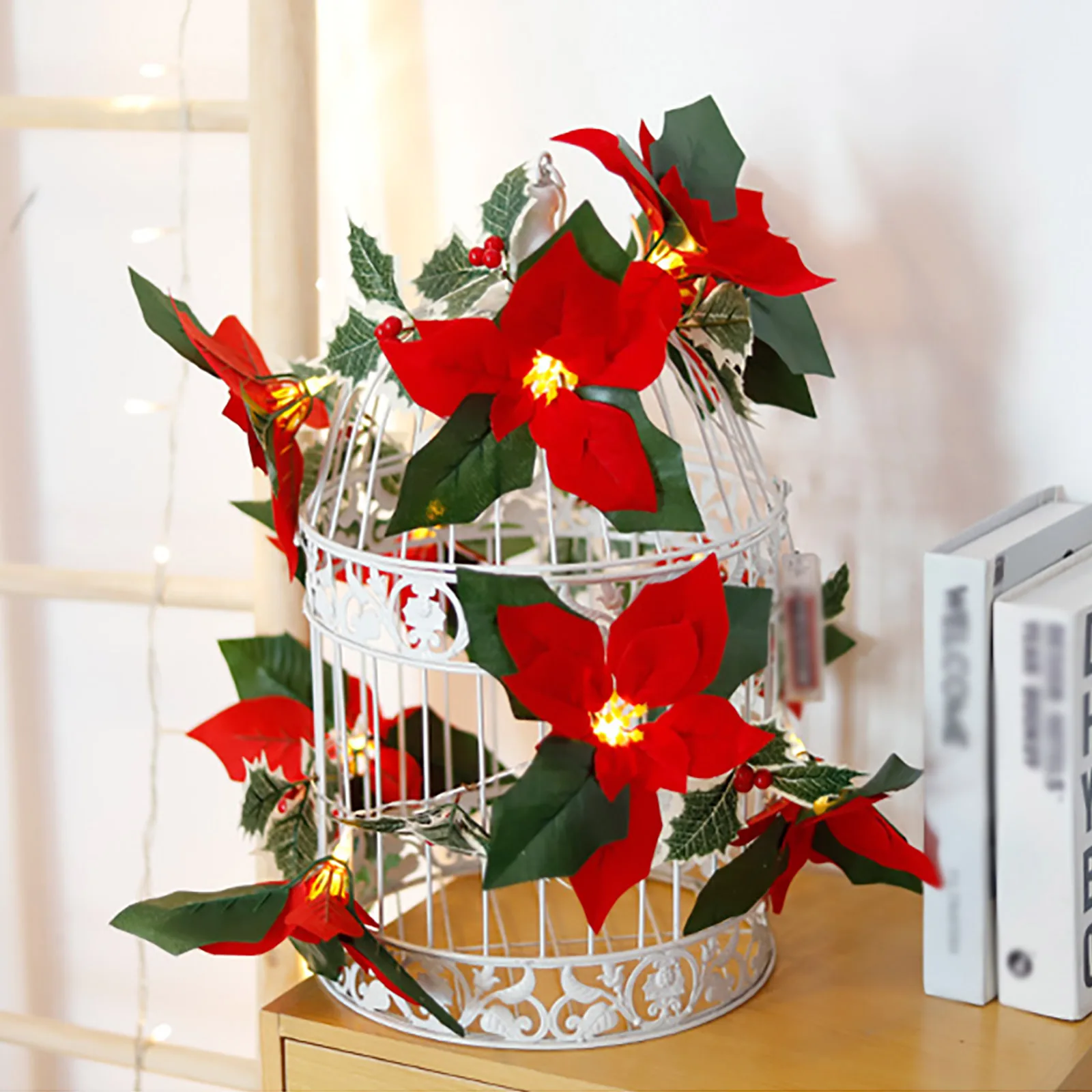 

Пластиковая Красная поддельная лампа из ротанга для свадьбы, газона, двора, сделай сам, осветительная гирлянда, 2 м вечерние праздничный дек...