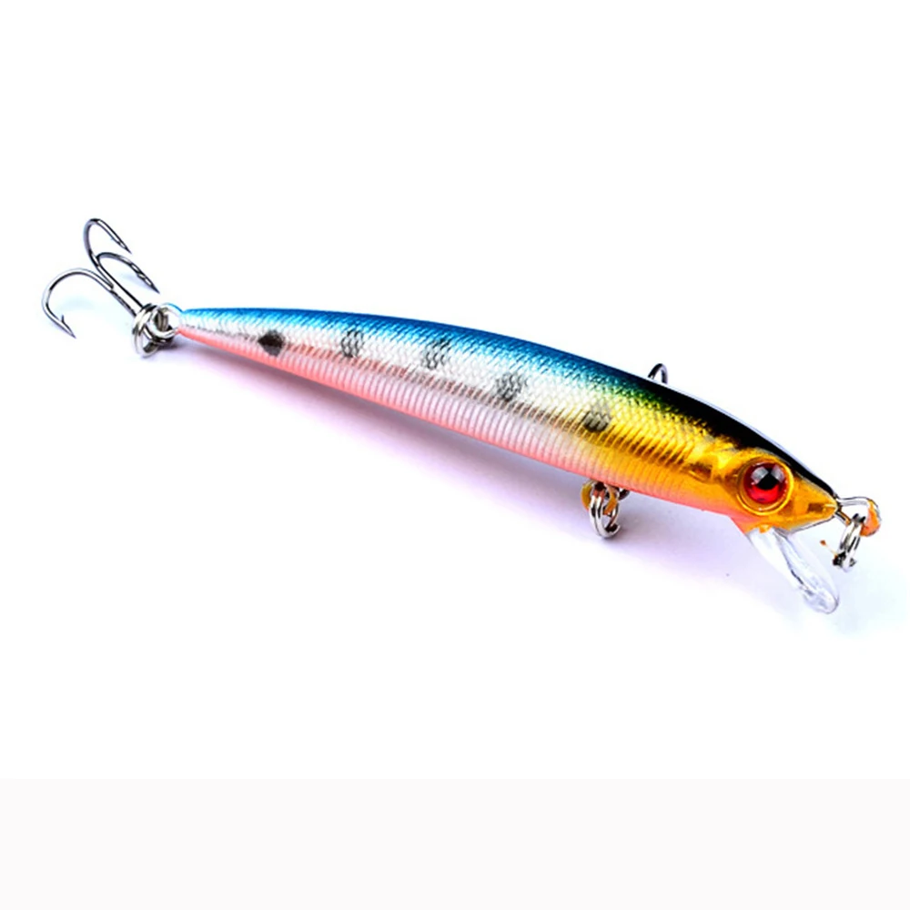 GLEEGLING 5Pcs Minnow Fishing Lure 90mm 6g 3D Eyes Crankbait Wobblers Artificial Plastic Swiming Dive 0.6-1.2m Tackle | Спорт и