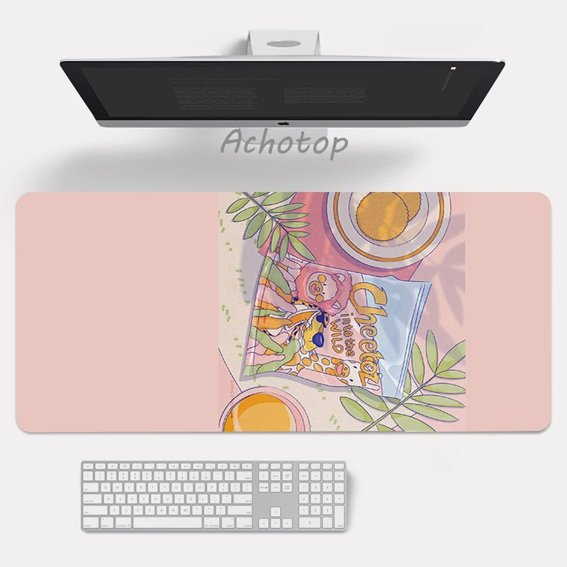 large anime pink mousepad gamer cute kawaii gaming mouse pad xxl rubber otaku locking edge big fashion laptop notebook desk mat free global shipping