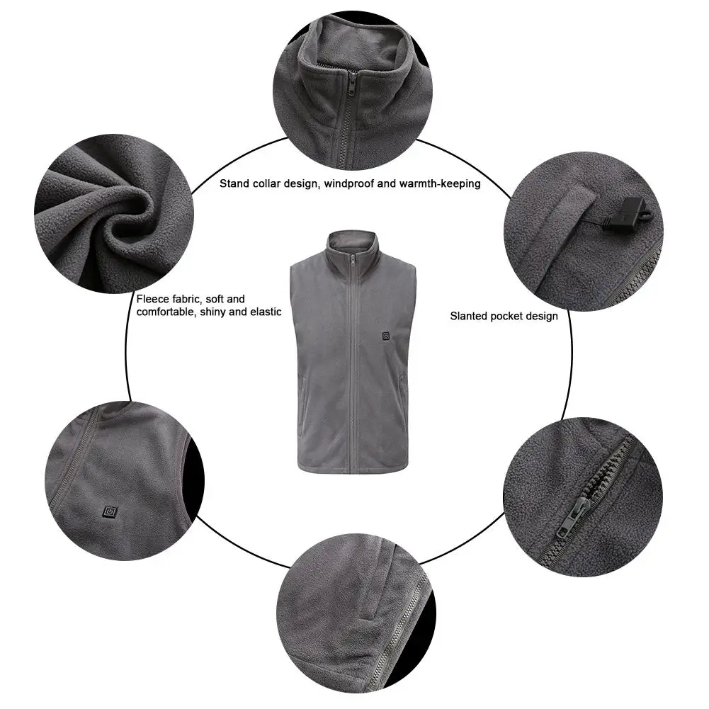 Жилет с электрическим подогревом для мужчин и женщин жилет теплая одежда уличный