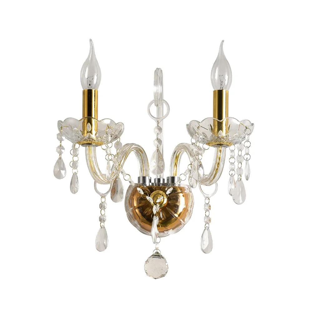Home Wall Lamp 2 LED Living Room For Crystal Lights Decoration and Buliding Bedroom Lighting Corridor Passageway  Lamps
