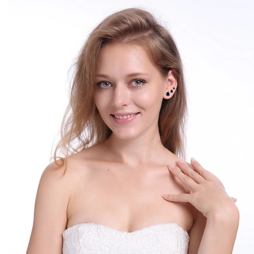 Набор сережек гвоздиков из хирургической стали ювелирные аксессуары для женщин