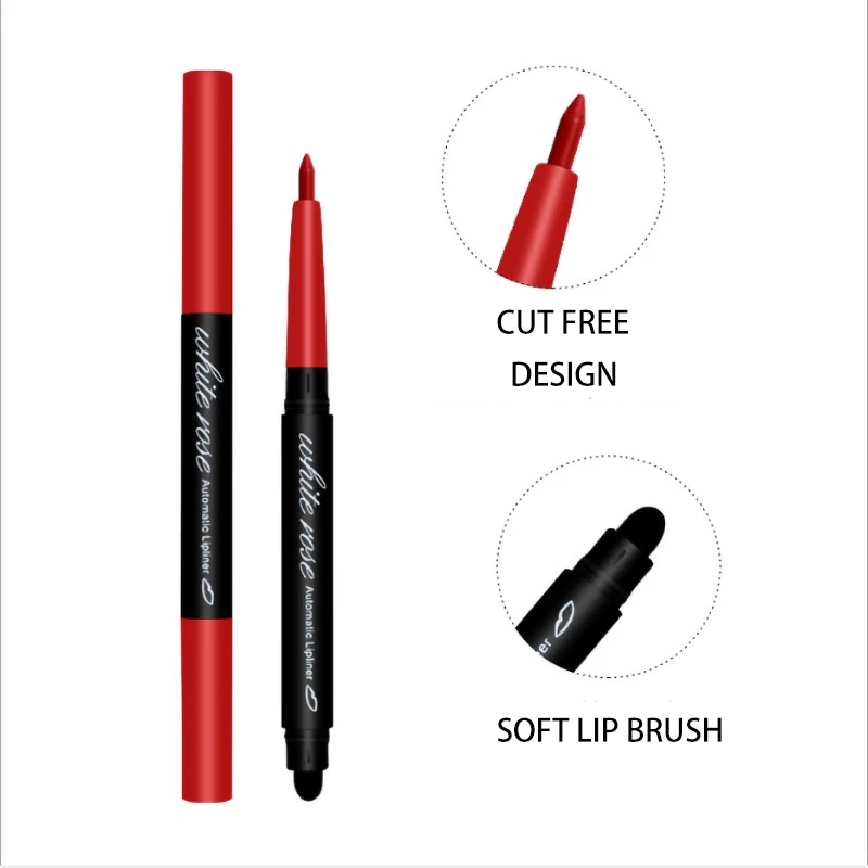 6 цветов стойкая для губ подводка матовая губная помада Двойная Головка