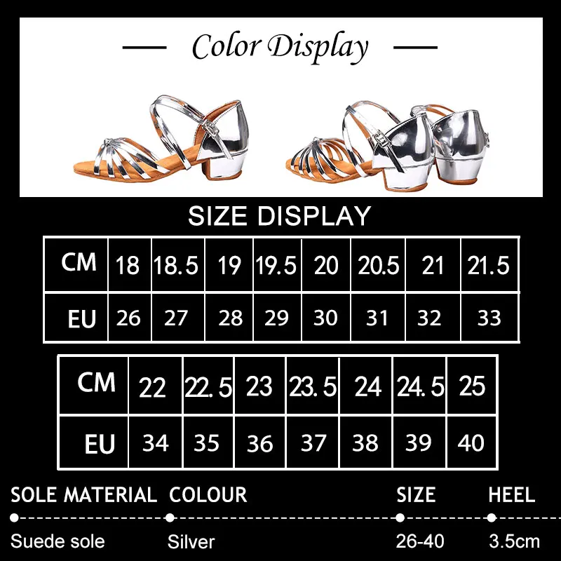 SWDZM Children Latin Dance Shoes Women Girls Ballroom Modern Waltz Dancing Kids Soft Outsole Salsa Sandals Size 26-40 | Спорт и