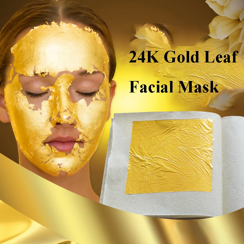 10 шт./упак. 24 К золотой лист Золотые листы фольги для ухода за кожей украшения