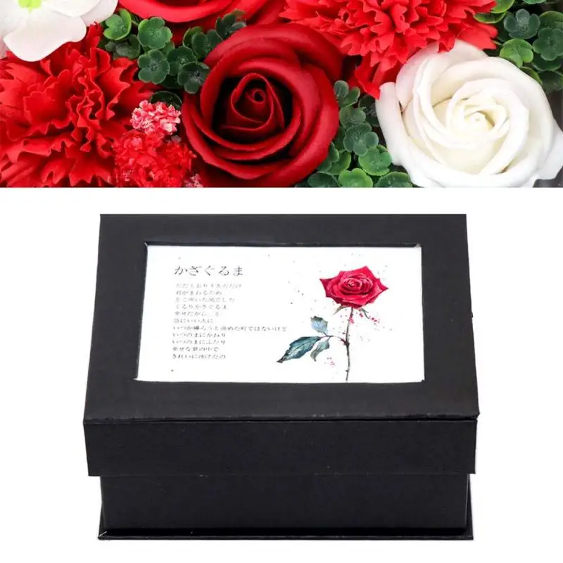 Креативный мыльный цветок коробка Валентина День рождения Свадьба ручной работы