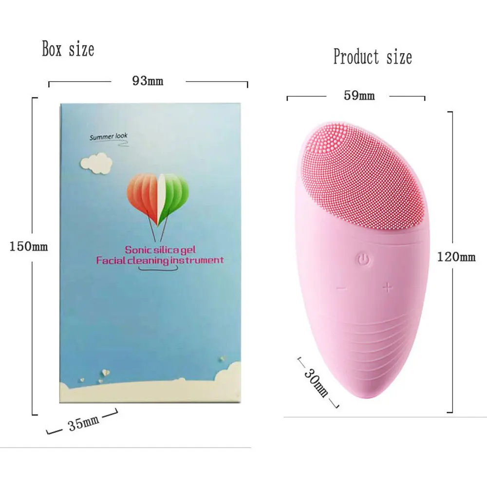 Sonic зубная щётка уход за лицом Очищающая кисть для лица 3-в-1 Перезаряжаемые