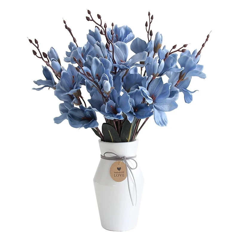 

20Pcs Artificial Magnolia Flowers Heads Simulation Bouquet Magnolia Home Room Decoration Flower Photography Props Wedding Decor