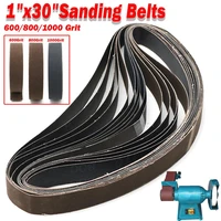 15pcs grinding belt grinder accessories belts 600 800 1000 grit polishing 1inchx30inches sanding sander abrasive tools