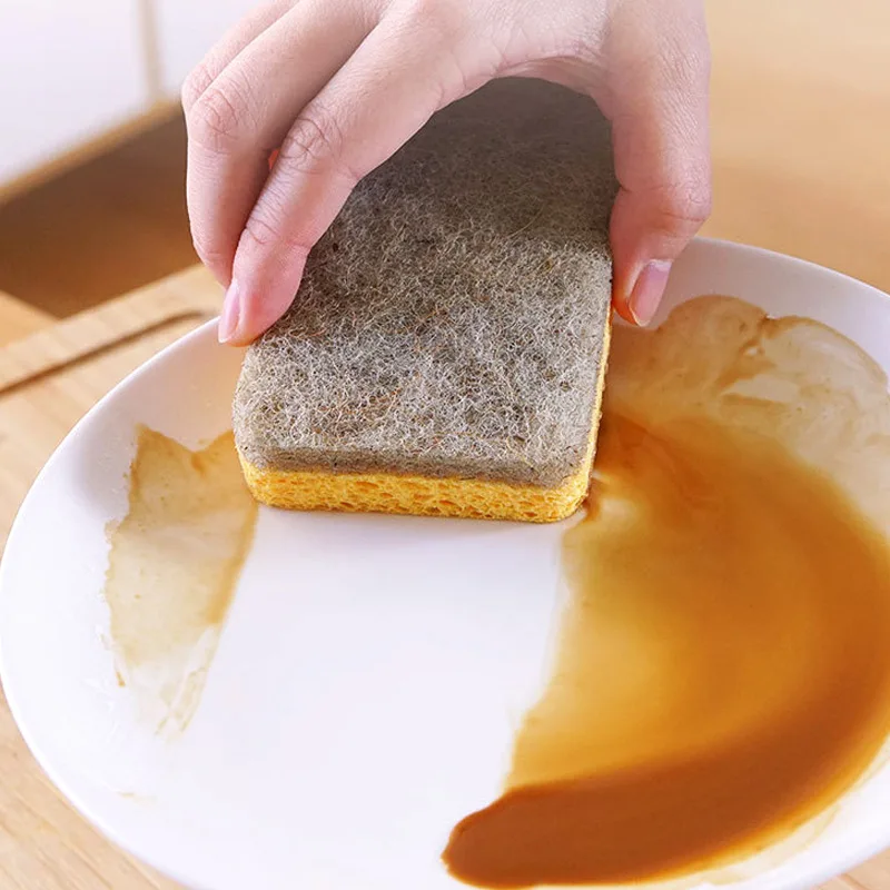 1 шт. сизальских канатов древесный целлюлозный Хлопок тряпка композитный губка