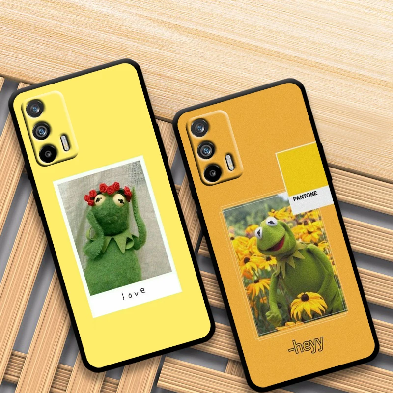 

Funny kermit the frog for OPPO Realme GT Neo Master Edition 8 7 Pro C21S Narzo 30 5G Fundas Soft Black Phone Case Coque