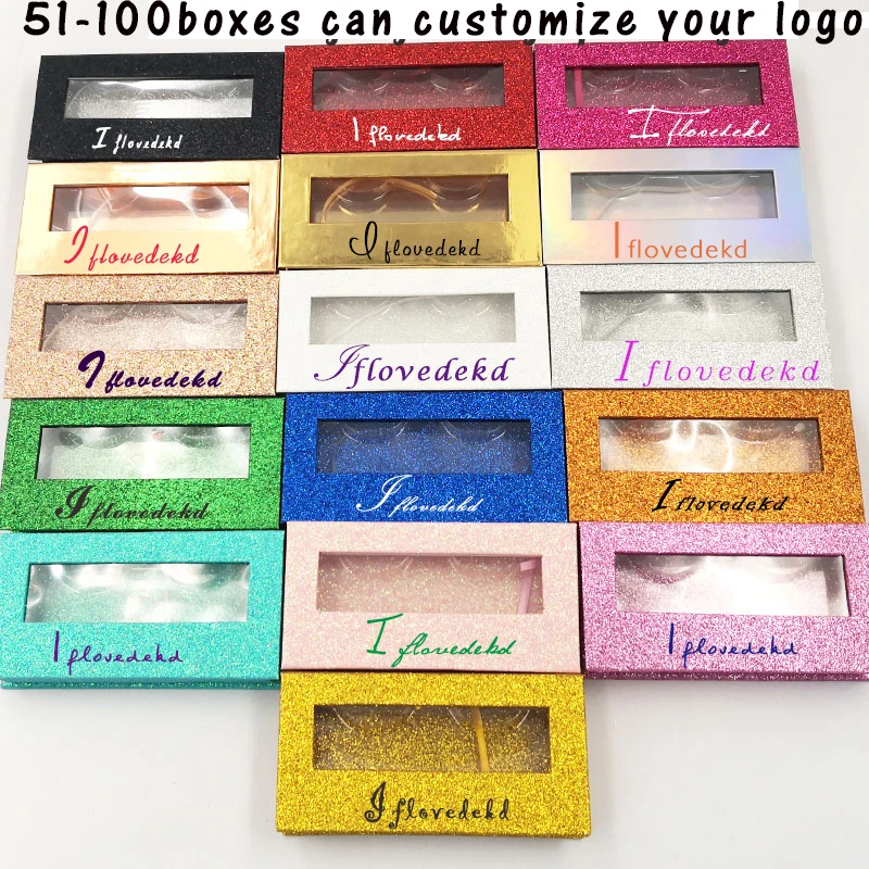 Cost of 100 logos Iflovedekd со скидкой частная этикетка накладные ресницы на заказ упаковка блестящая упаковка подарочная коробка - Цвет: Cost of 100 logos