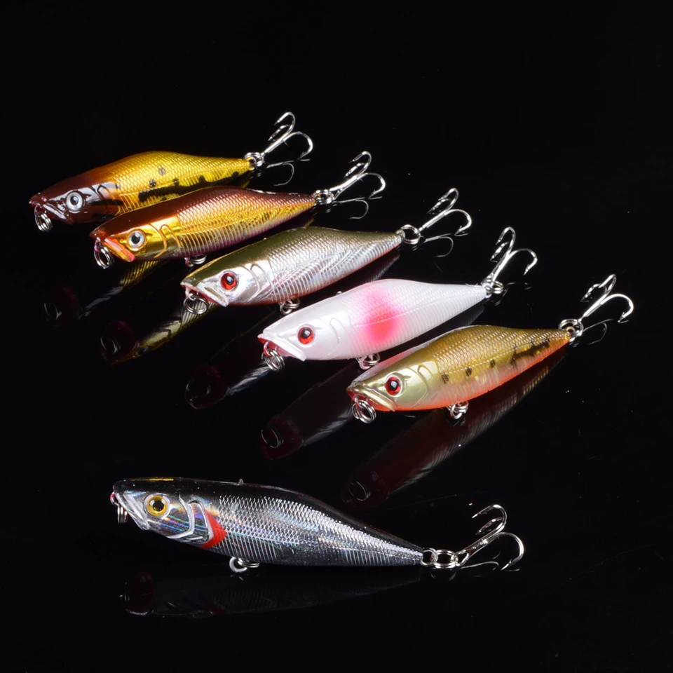 

1pcs Pesca 7cm/2.76in 7.5g/0.26oz Pencil Fishing Lure Minnow Hard Bait with 2 Fishing Hooks Fishing Tackle Lure 3D Eyes