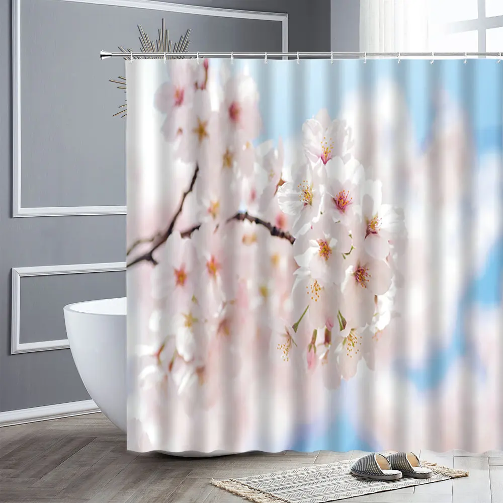 shower curtain garden colorful flowers natural scenery 3d waterproof fabric bathroom curtains bath accessories bathroom decor free global shipping