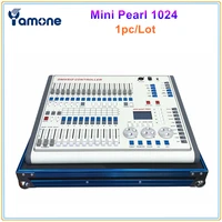 1x mini pearl 1024 dmx light console stage light dmx controller for led par beam moving head dj light with flight case