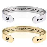 in memory of mom memorial gifts for loss of mother mom memorial bracelet grief jewelry sympathy cuff remembrance bangle