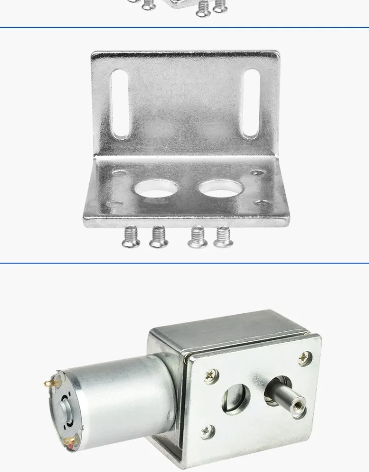 

Aluminum Alloy JGY370 Mini DC Gear Motor Bracket 4632 Turbine Worm Speed Control Motor Bracket Small Motor Fixed Bracket