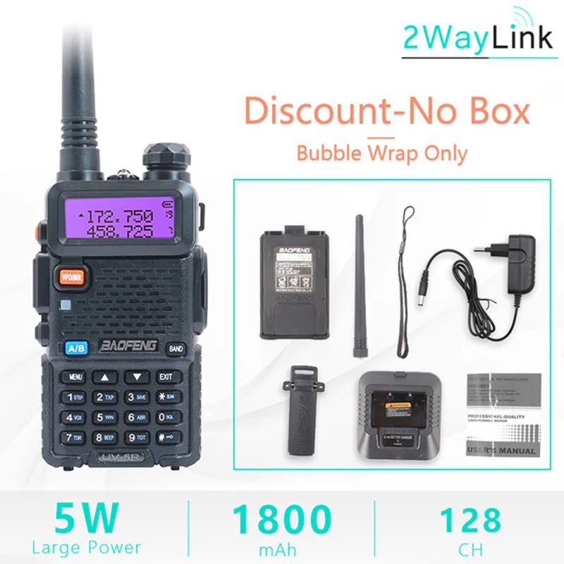 Профессиональная рация Baofeng UV 5R приемопередатчик VHF UHF UV5R для охоты Любительское