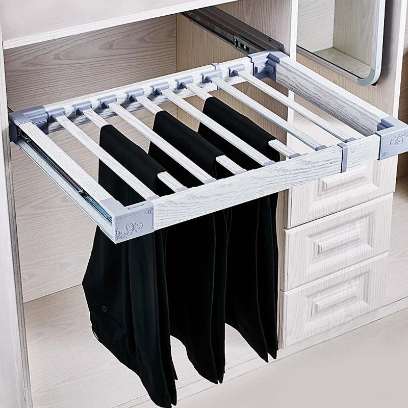 Вешалка для одежды вешалка брюк телескопическая Для Брюк двухрядная шкафа