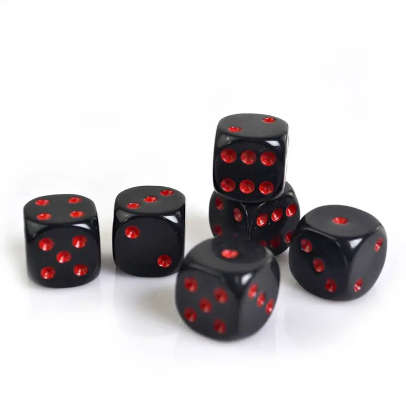 Игральные кости 24 шт./компл. 16 мм круглые угловые игральные ролевые игры кубики
