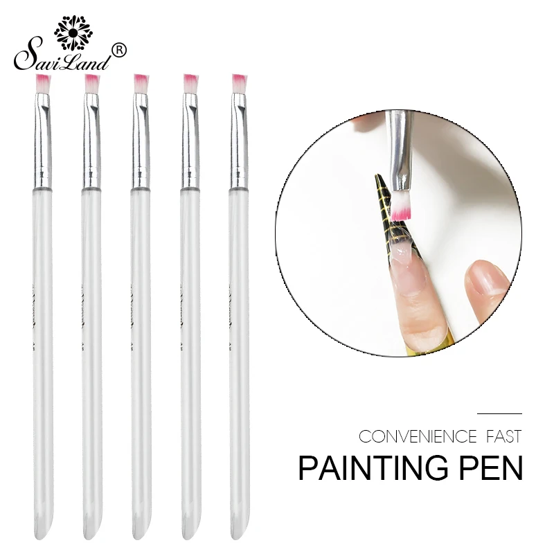 1 шт. УФ гель для ногтей Saviland ручка рисования кисти французского дизайна