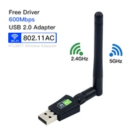 fenvi dual band fv 600mbps usb wifi card mini portable 802 11ac wireless adapter 2 4g5g usb network card antenna for laptop pc