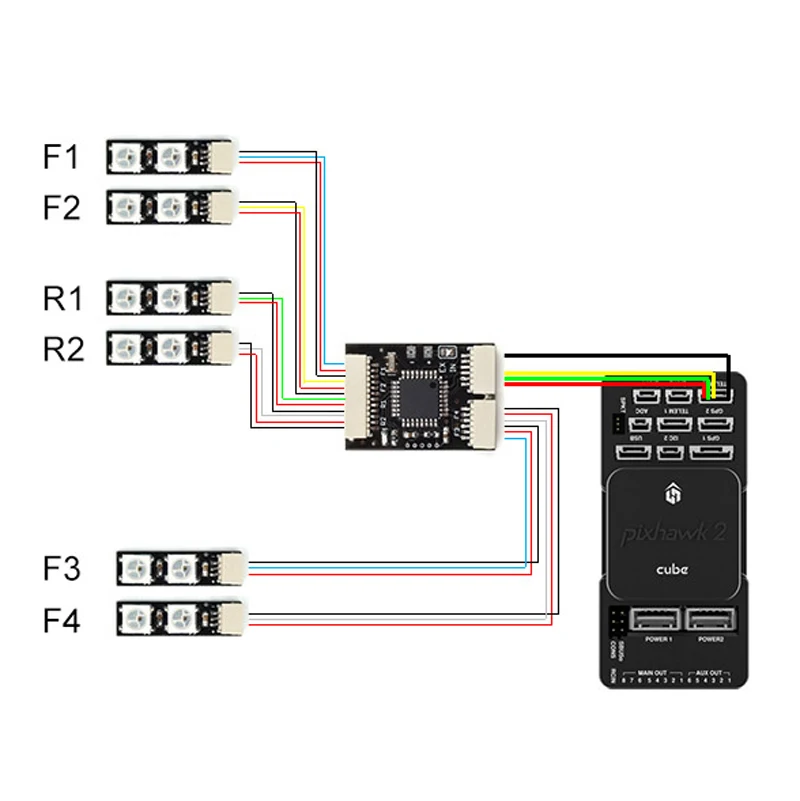 Светодиодный контроллер Pixhawk APM2.8 Mavlink V2.0 + RGB-навигасветильник USB-адаптер для UART