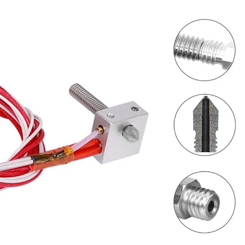 

28 Pcs MK8 Nozzle 0.2mm 0.m 0.4mm 0.5mm 0.6mm 0.8mm 1mm M6 Threaded Stainless Steel for 1.75mm Filament 3D Printer Extruder Pr