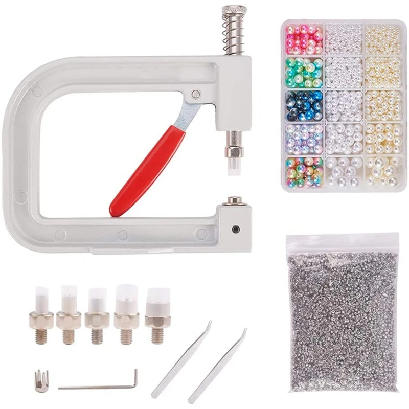 

1Set Manual Nailed Bead Machine Clothing Pearl Cap Bead Rivet Craft DIY Knitting Hat Tools Repair Sewing Tool Set
