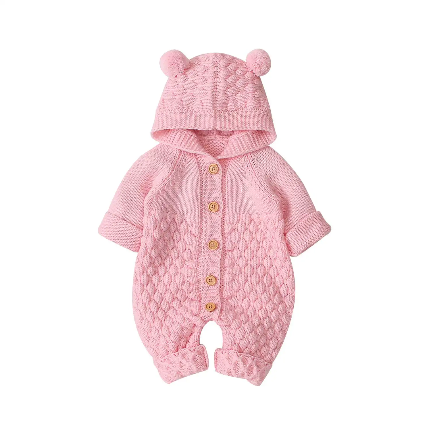 82W563 Pink Для маленьких девочек Комбинезон Носки с рисунком медведя из мультика вязаная одежда для новорожденных мальчиков комбинезоны одежда осенняя футболка с длинными рукавами для малышей в стиле «Человек-паук» Детский свитер детская одежда Наименование товара: зима - Цвет: 82W563 Pink