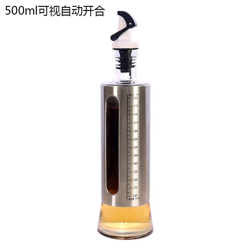 500ml Holaroom креативная бутылка масла герметичный контейнер для приправ бутылка соевого соуса оливковое масло уксус приправа горшок кухонный инструмент - Цвет: 500ml