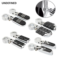 chrome motorcycle pegs 32mm highway engine guard bar mount clamps bracket foot pegs footrest universal for harley for yamaha