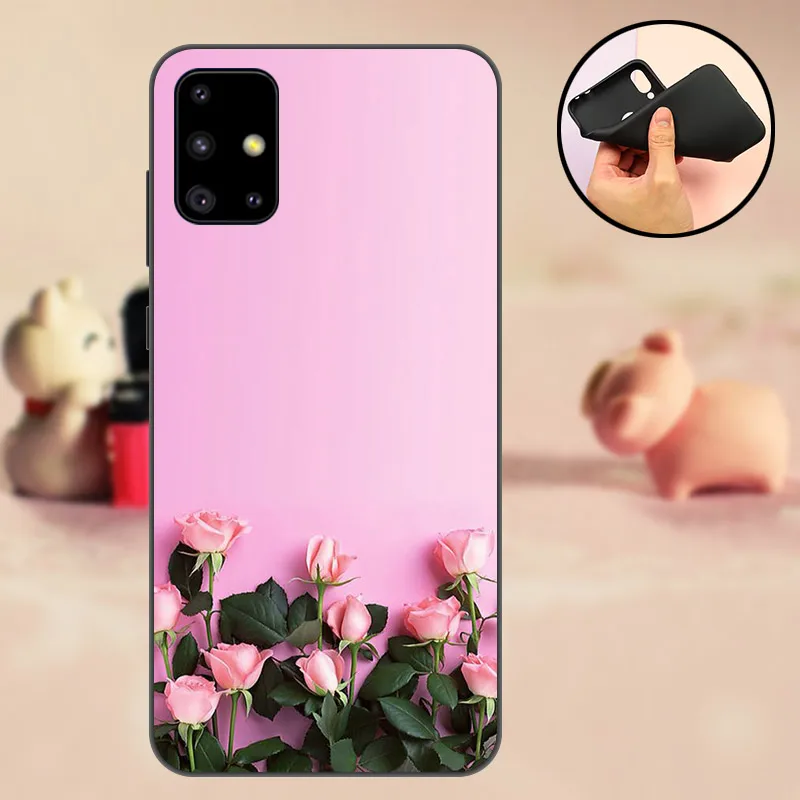 Чехол из ТПУ для Samsung A51 матовый Силиконовый мягкий чехол Galaxy задняя крышка A 51